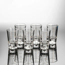 GobekUsa Clear Glass Liquor Cup Set 2oz Chinese Spirit Drinking Glasses with Graduated Line