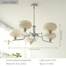 GobekUsa Bauhaus Medieval Chandelier for Living Room, LED Hanging Lamp