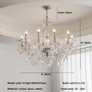 GobekUsa Blue Crystal Chandelier: Luxury E14 Pendant Lights for Living Room and Bedroom