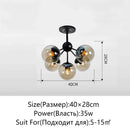 GobekUsa Glass Ball Chandelier Modern Minimalist Decor Lighting