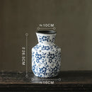 GobekUsa Blue White Porcelain Vase Hydroponic Ceramic Flower Pot Room Decor
