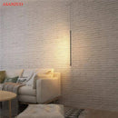 GobekUsa LED Pendant Light: Adjustable Line Strip Hanging Lamp for Modern Home Decor