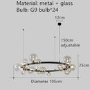 GobekUsa Bubble Ball LED Pendant Light Fixture for Hall, Dining Room, Bedroom - Height Adjustable