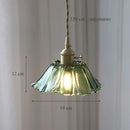 GobekUsa Japanese Sunflower Glass Pendant Lights Modern Brass Hanglamp Fixture