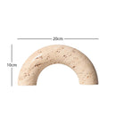 GobekUsa Archway Shape Travertine Sculpture Figurine Statue for Home Decor