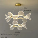 GobekUsa LED Flower Chandelier: Luxury Acrylic Pendant Lamp for Modern Living, Bedroom, Kitchen, Dining Room