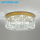 GobekUsa Crystal Ceiling Chandelier: Modern LED Round Pendant Lamp for Luxury Home Decor