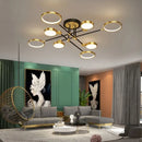 GobekUsa Gold Frame LED Ceiling Lamp - Remote Control Dimmable Chandelier