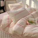 GobekUsa Lavender Lace Bedding Set: Single Queen Size Duvet, Sheet, Pillowcases