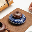 GobekUsa Blue White Porcelain Teacup Tray Set, Chinese Retro Home Decor Accessory