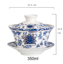 GobekUsa 350ml Ceramic Gaiwan Porcelain Tea Cup Set