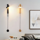 GobekUsa Black Rotation LED Wall Lamp for Bedroom Bedside, Modern Indoor Lighting Fixtures