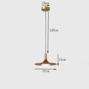 GobekUsa Flying Saucer Solid Wood Chandelier for Restaurant, Bedroom, Cafe - Nordic Copper