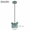 GobekUsa Cartoon Mouse Pendant Light: Nordic Iron Hanging Lamp for Children's Room, LED Lighting Fixtures
