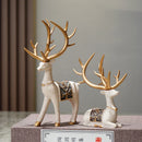 GobekUsa Deer Figurine Set | Resin Elk Reindeer Sculpture for Christmas Decoration
