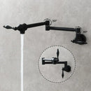 GobekUsa Brass Double Joint Telescopic Kitchen Faucet, Double Handle Sink Faucet