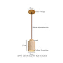 GobekUsa Black Travertine LED Hanging Pendant Light - Nordic Modern Home Decor