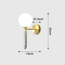 GobekUsa Italian Green Marble Glass Ball Wall Lamp for Hotel Restaurant Decor