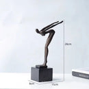 GobekUsa Diving Sportsman Metal Sculpture - Abstract Swimming Figure for Home Decor