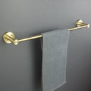 GobekUsa Brushed Gold Bath Hardware Set: Paper Holder, Towel Bar, Robe Hook - Wall Mount Bathroom Accessories