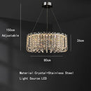 GobekUsa Crystal Pendant Ceiling Lamp LED Luxury Hanging Light