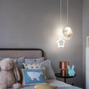 GobekUsa Kids Star Cloud Moon Pendant Lamp with Remote Control Dimming