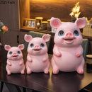 GobekUsa Cartoon Pig Child Savings Jar Piggy Bank Desk Decoration Resin Sculpture