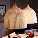 GobekUsa Bamboo Weaving LED Pendant Lights for Home Decor and Dining Room