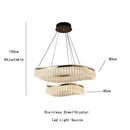 GobekUsa Golden Crystal Chandelier Luxury Round Pendant Lamparas Art Decor Fixture