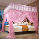 GobekUsa Lace Palace Mosquito Net Tent for Queen/Double Bed with Stainless Steel Frame