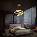 GobekUsa Crystal Triangle Chandelier: Modern K9 Pendant Light for Living & Dining Room