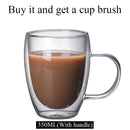 GobekUsa Double Wall Borosilicate Glass Mug Heat Resistant Tea Coffee Cup