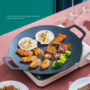 GobekUsa Korean BBQ Grill Pan: Round Non-Stick Outdoor Frying Pan for Camping & Travel