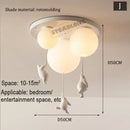 GobekUsa Little Bear Cartoon Pendant Lamp for Kids Room Bedroom Living Room