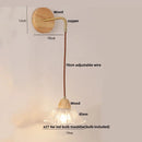 GobekUsa Clear Glass LED Wall Light with Pull Chain Switch