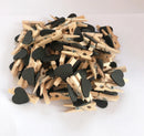 GobekUsa 50-Piece Mini Wooden Clips for Photos Crafts, 25mm Small Clothespin Decoration