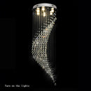 GobekUsa Crystal Ball Spiral Chandelier: Luxury LED Hanging Light Fixture