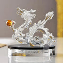 GobekUsa Crystal Dragon Statue Feng Shui Decor for Home/Office - Year of Dragon Mascot