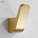 GobekUsa Aluminum Towel & Robe Hook Set: Brushed Gold Kitchen Bathroom Hanger Holder