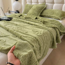 GobekUsa Luxe Chiffon Butterfly Jacquard Throw: Soft & Cozy Blanket for Couch or Bed
