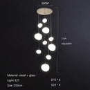 GobekUsa Gregg Pendant Lamp: White Bubble Glass Italian Design for Home, Kitchen, Restaurant