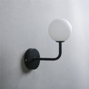 GobekUsa Glass Ball Metal Bend Wall Lamp for Living Room Bedroom, Nordic Retro Design