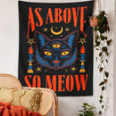 GobekUsa Cat Tarot Tapestry Wall Hanging Moon Star Room Decoration