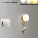 GobekUsa Astronaut Moon Wall Lamp: Modern Minimalist Kids Bedroom Background Light