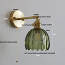 GobekUsa Clear Glass LED Wall Lights Up Down Rotate Copper Nordic Modern Stair Sconce