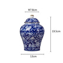 GobekUsa Blue & White Porcelain Tea Pot Sealed Storage Container
