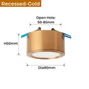 GobekUsa Antique Gold LED Ceiling Downlights for Retro Home Lighting