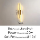GobekUsa LED Strip Wall Lamp Luxury Loft Decor Bedroom Bedside Aisle Light