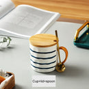 GobekUsa Japanese Style Ceramic Mug with Spoon and Lid