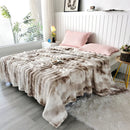 GobekUsa Cozy Gradient Bubble Fleece Throw Blanket, Plush All-Season Nap Blanket